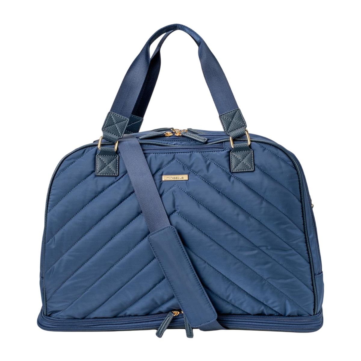 Expandable Puffer Duffel Bag with Shoe Compartment