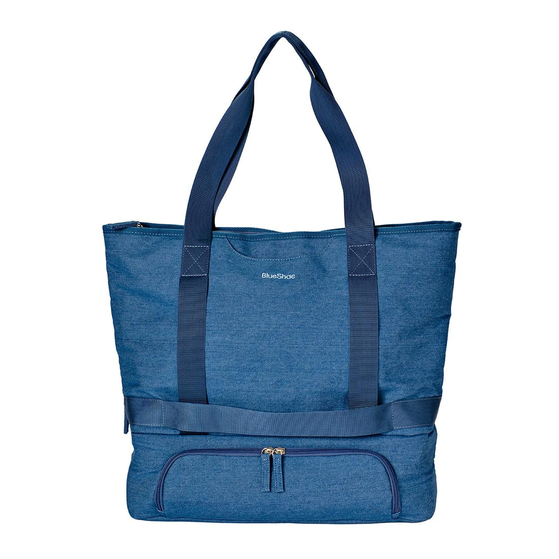 Denim Beach Bag w/ Straw Hat