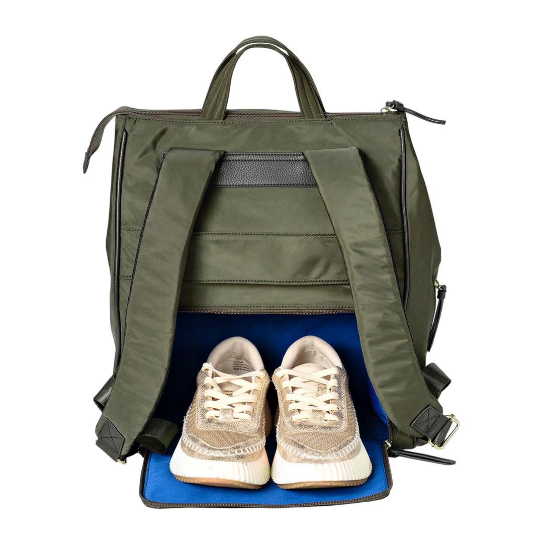 MinkeeBlue Puffer Amber Backpack with Lunch and Shoe Bag