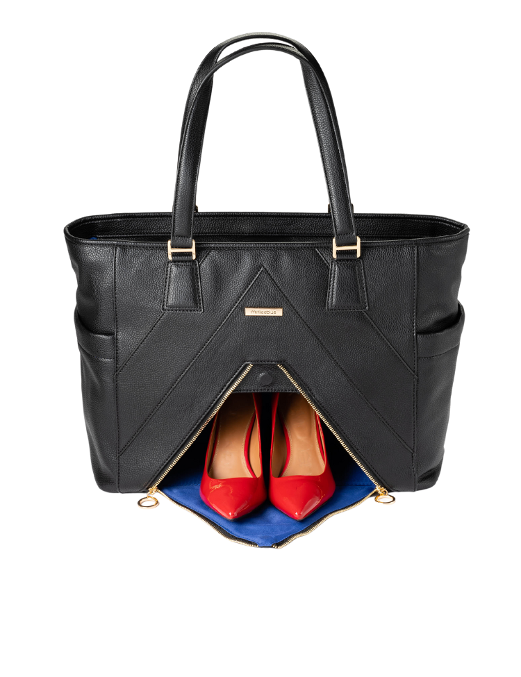 MinkeeBlue Madison Tote with Lunch Bag & Shoe Bag