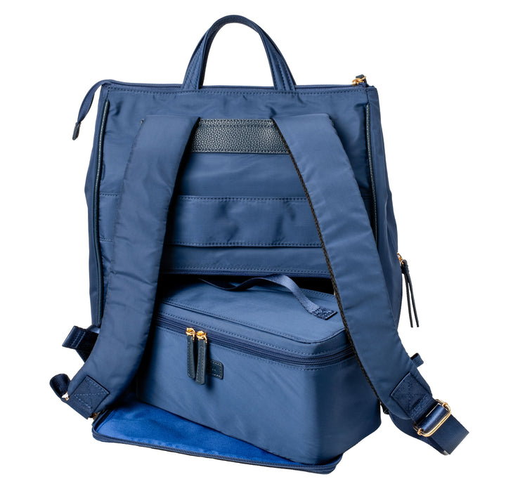 MinkeeBlue Puffer Amber Backpack with Lunch and Shoe Bag