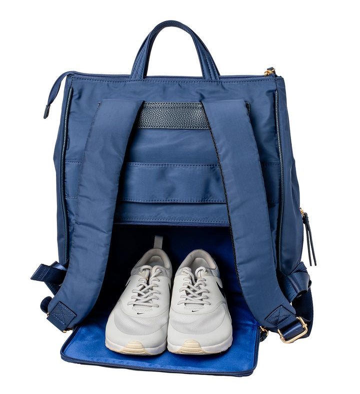 MinkeeBlue Puffer Amber Backpack with Lunch and Shoe Bag