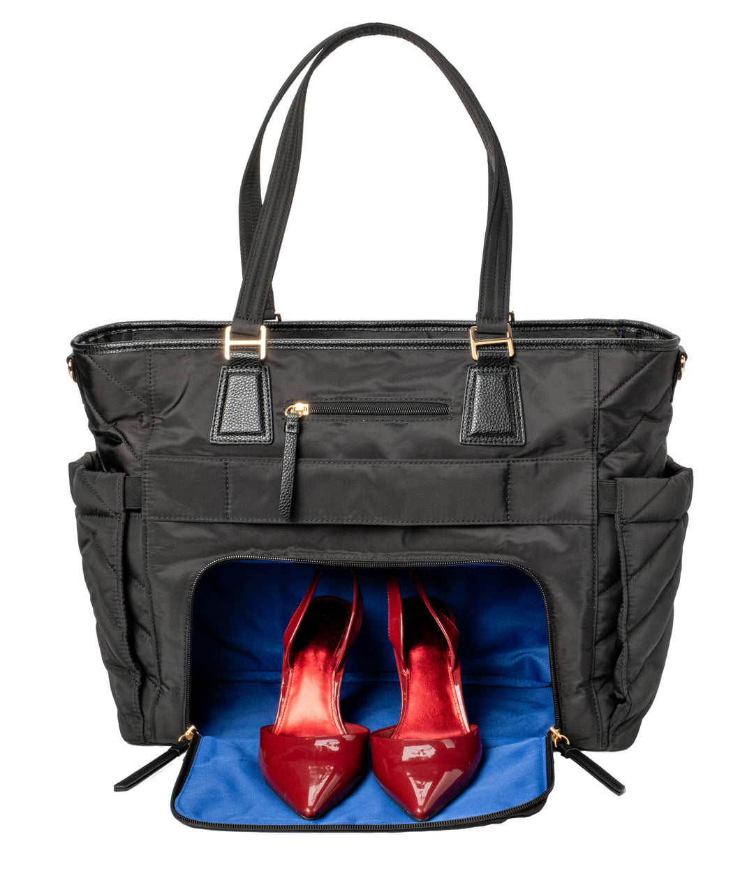 MinkeeBlue Puffer Ella Tote with Lunch and Shoe Bag