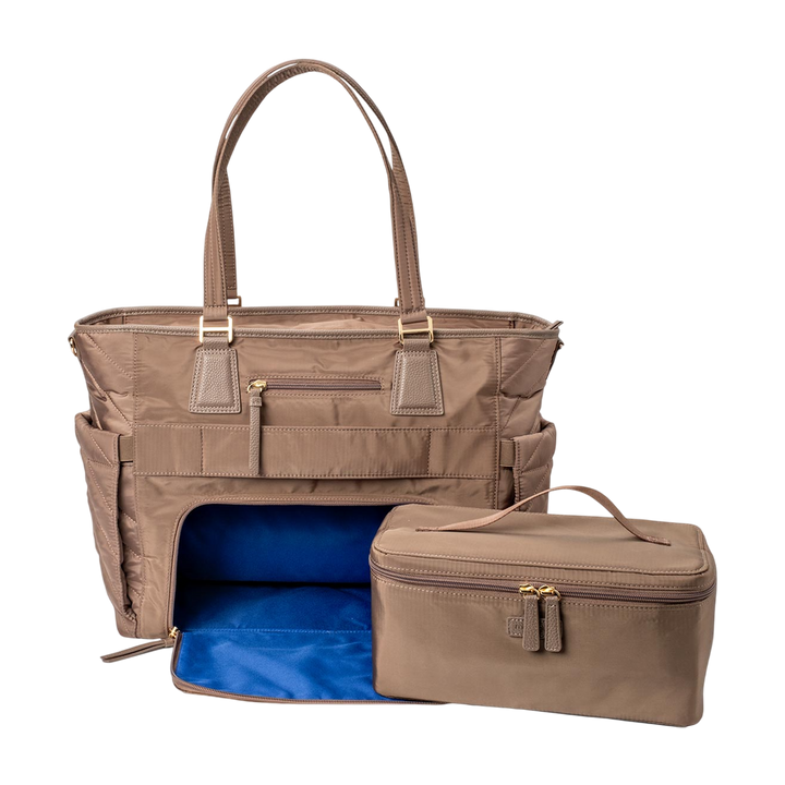 MinkeeBlue Puffer Ella Tote with Lunch and Shoe Bag