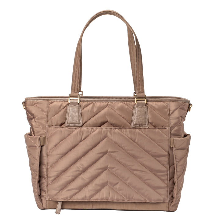 MinkeeBlue Madison Puffer Tote with Lunch and Shoe Bag