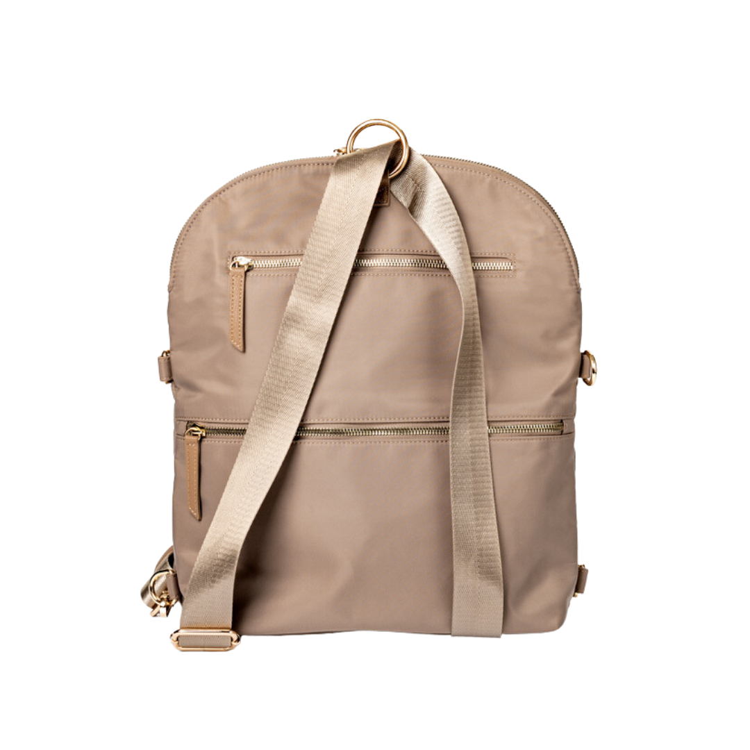 Hiding Out Faux Leather Backpack In Maple • Impressions Online Boutique