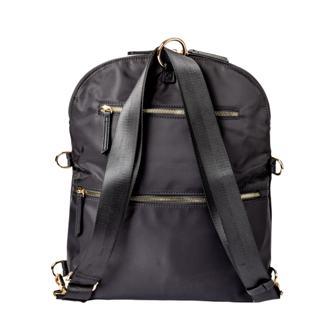 Travel Buddy Faux Leather Backpack In Brown • Impressions Online Boutique